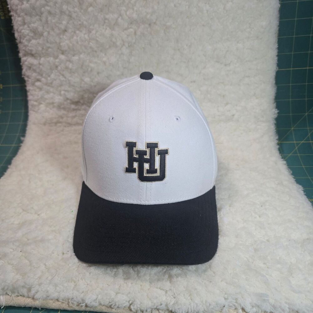 Nike Classic99 Dri-FIT Harding University HU Baseball Cap Hat White Black Fitted
